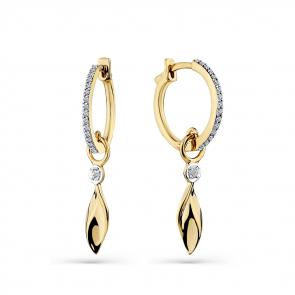 Серьги из лимонного золота Мастер Бриллиант с бриллиантом 06M2-308575-00-00 фото