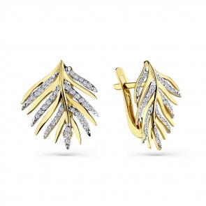 Серьги из лимонного золота Мастер Бриллиант с бриллиантом 06M2-308688-00-00 фото