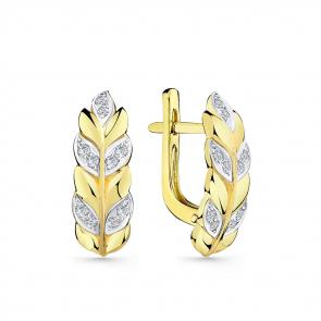 Серьги из лимонного золота Мастер Бриллиант с бриллиантом 06M2-308787-00-00 фото