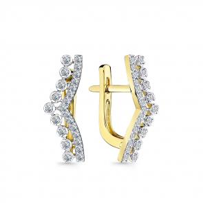 Серьги из лимонного золота Мастер Бриллиант с бриллиантом 06M2-308925-00-00 фото