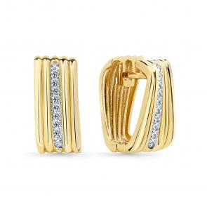 Серьги из лимонного золота Мастер Бриллиант с бриллиантом 06M2-309003-00-00 фото