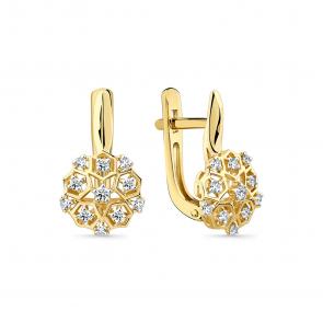 Серьги из лимонного золота Мастер Бриллиант с бриллиантом 06M2-309266-00-00 фото