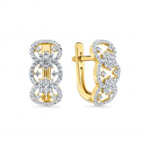 Серьги из лимонного золота Мастер Бриллиант с бриллиантом 06M2-309272-00-00 фото