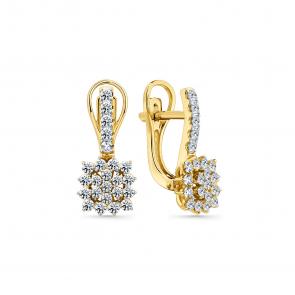 Серьги из лимонного золота Мастер Бриллиант с бриллиантом 06M2-309320-00-00 фото