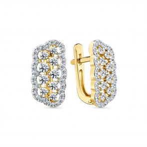 Серьги из лимонного золота Мастер Бриллиант с бриллиантом 06M2-309331-00-00 фото