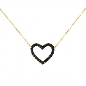 Колье из лимонного золота Мастер Бриллиант с чёрным бриллиантом 06M6-353-48 фото