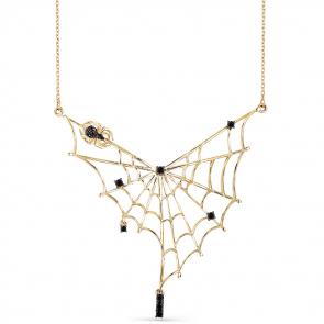 Колье из лимонного золота Мастер Бриллиант с чёрным бриллиантом 06M6-360435-00-48 фото