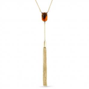 Колье из лимонного золота Мастер Бриллиант с бриллиантом и турмалином 06M6-360439-01-18 фото