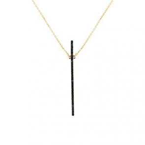 Колье из лимонного золота Мастер Бриллиант с чёрным бриллиантом 06M6-360475-00-48 фото