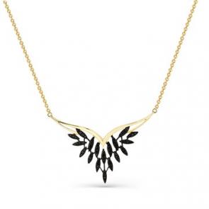 Колье из лимонного золота Мастер Бриллиант с чёрным бриллиантом 06M6-360508-00-48 фото