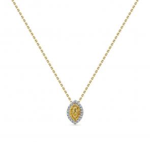 Колье из лимонного золота Мастер Бриллиант с бриллиантом 06M6-360569-02-56 фото