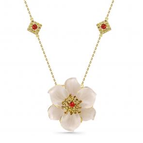 Колье из лимонного золота Мастер Бриллиант с сапфиром и кварцем 06M6-360703-03-55 фото