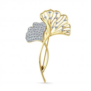 Брошь из лимонного золота Мастер Бриллиант с бриллиантом 06M7-370402-00-70 фото