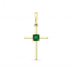 Подвеска из лимонного золота Мастер Бриллиант с изумрудом 06M8-380377-00-01 фото