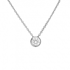 Колье из белого золота Platina с фианитом 07-0086-00-501-1120-38 фото