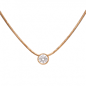 Золотое колье Platina с фианитом 07-0087-00-501-1110-38 фото