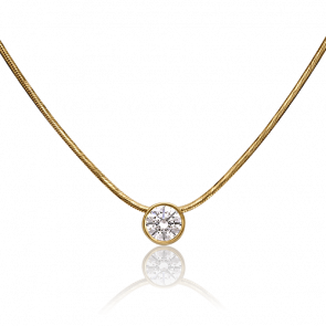 Колье из лимонного золота Platina с фианитом 07-0087-00-501-1130-38 фото