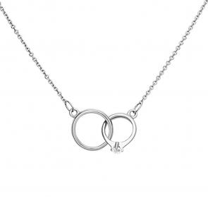 Колье из белого золота Platina с фианитом 07-0183-00-401-1120-03 фото