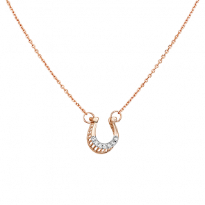 Золотое колье Platina с фианитом 07-0184-00-401-1110-03 фото