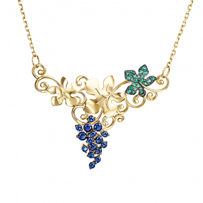 Колье из лимонного золота Platina с фианитом 07-0185-00-404-1130-24 фото