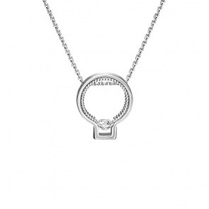 Колье из белого золота Platina с фианитом 07-0195-00-501-1120-38 фото