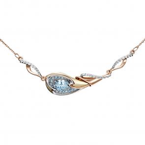 Золотое колье Platina с топазом 07-0204-00-201-1110-46 фото