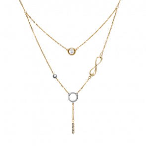 Колье из комбинированного золота Platina с фианитом 07-0211-00-401-1121 фото