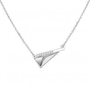 Колье из белого золота Platina с фианитом 07-0261-00-401-1120 фото