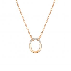 Золотое колье Platina с фианитом 07-0277-00-401-1110 фото