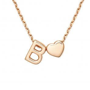 Золотое колье-буква В Platina 07-0279-В-000-1110 фото