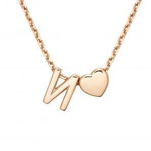 Золотое колье-буква И Platina 07-0279-И-000-1110 фото