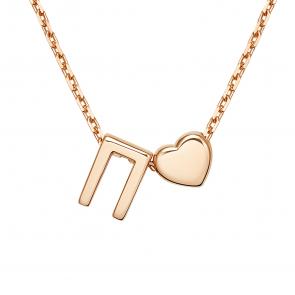 Золотое колье-буква П Platina 07-0279-П-000-1110 фото