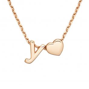 Золотое колье-буква У Platina 07-0279-У-000-1110 фото