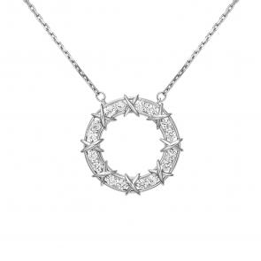 Колье из белого золота Platina с фианитом 07-0284-00-401-1120 фото