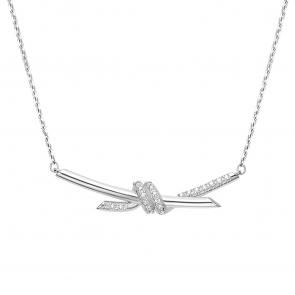 Колье из белого золота Platina с фианитом 07-0286-00-401-1120 фото