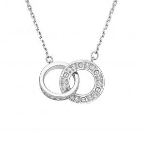 Колье из белого золота Platina с фианитом 07-0287-00-401-1120 фото