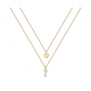 Золотое колье SOKOLOV с фианитом 070240 фото