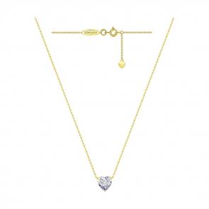 Колье из лимонного золота SOKOLOV с фианитом 070287-2 фото