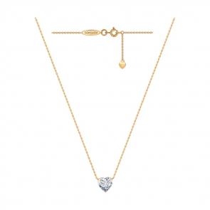 Золотое колье SOKOLOV с фианитом 070287 фото