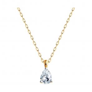 Золотое колье SOKOLOV с фианитом 070336 фото