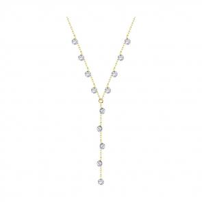 Колье из лимонного золота SOKOLOV с фианитом 070376-2 фото