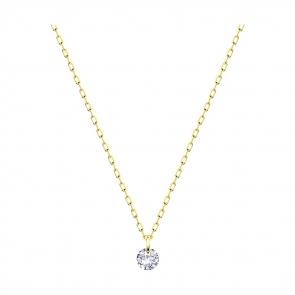 Колье из лимонного золота SOKOLOV с фианитом 070377-2 фото