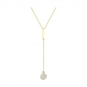 Колье из лимонного золота SOKOLOV с фианитом 070401-2 фото