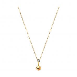 Золотое колье SOKOLOV с фианитом 070511 фото