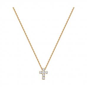 Золотое колье Крест SOKOLOV с фианитом 070559 фото