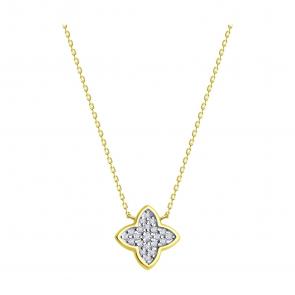 : Колье из желтого золота с фианитами 070587-2 фото