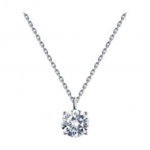 Колье из белого золота SOKOLOV с муассанитом 070635-3 фото