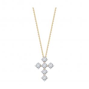 Золотое колье Крест SOKOLOVс фианитом 070651 фото