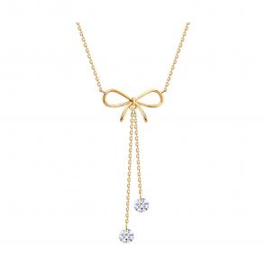 Золотое колье SOKOLOV с фианитом 070672 фото