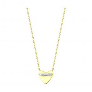 Колье из лимонного золота SOKOLOV с фианитом 070675-2 фото